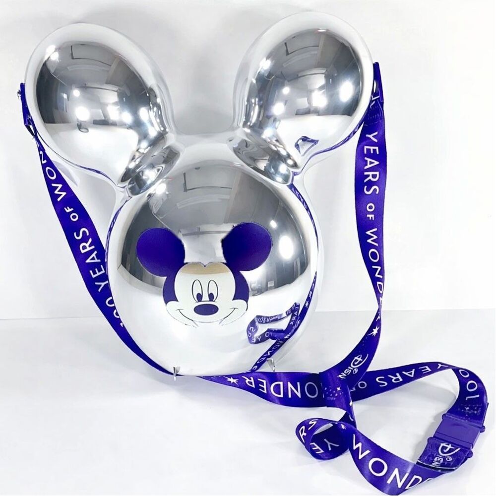 Disney 100 Years Mickey Balloon Popcorn Bucket Disneyland Metallic Unused
